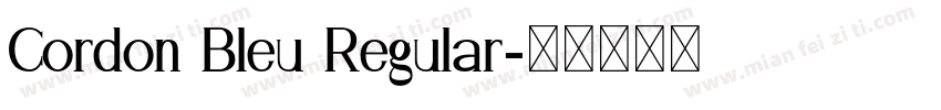 Cordon Bleu Regular字体转换